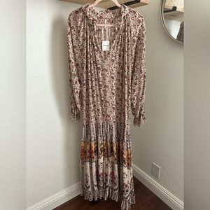 NWT Free People Feeling Groovy Border Print Maxi Dress Size M